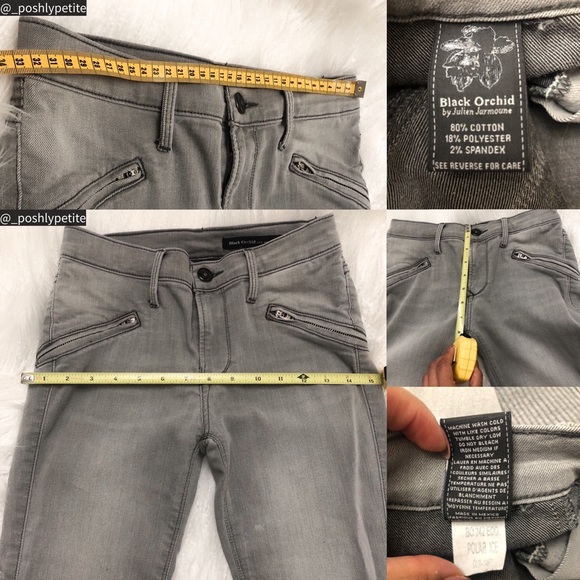 Black Orchid grey motto mid-waist skinny jeans - Picture 12 of 16